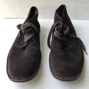 Pair John Varvatos suede tire sole shoes